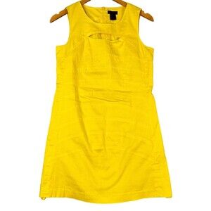 Sara Isabella  womens mini dress petite size 4 yellow keyhole front sleeveless